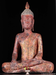 (SOLD) Rose & Saffron Tones Buddha Statue 34"